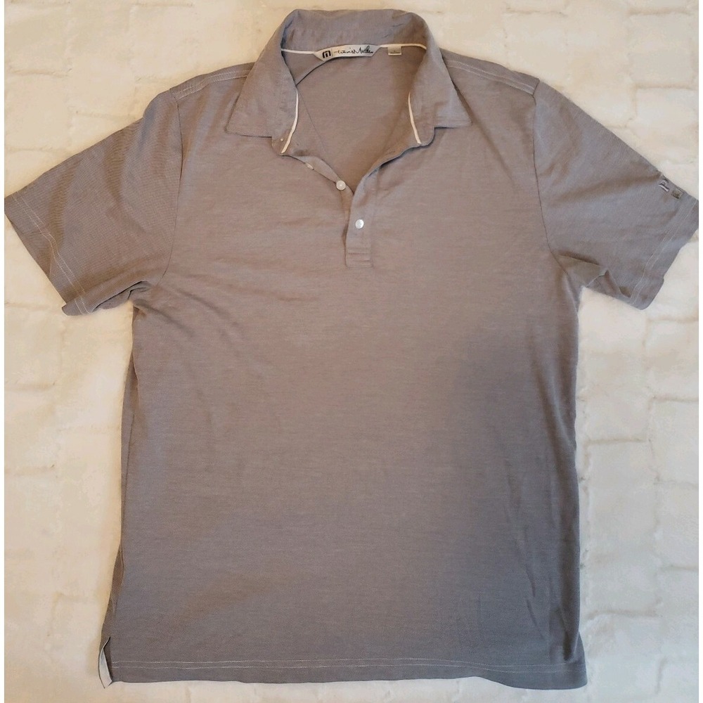 Travis Mathew Men's L Golf Polo Shirt Gray, Excellent Condition